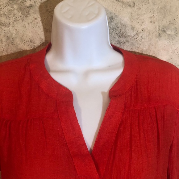 Zac & Rachel Petite Poppy Red Tie-Front Blouse - Picture 2 of 13